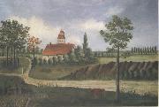 Landscape with Farm and Cow